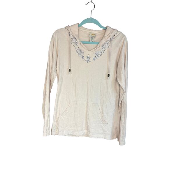 Artisans Women’s Embroidered Pullover, Beige, Size M, EUC - Picture 1 of 7
